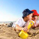 Kids in sand