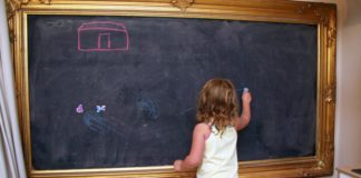 Ornate chalkboard