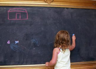 Ornate chalkboard